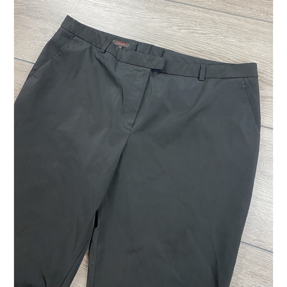 Escada Women's Wide Leg High Rise Dress Pants Black Size 44 US 14